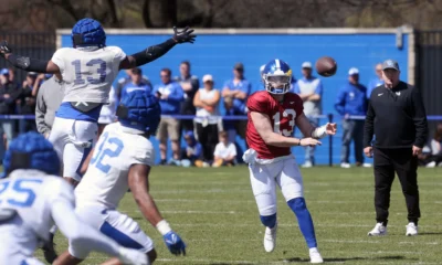Kentucky football quarterback Devin Leary in spring practice.