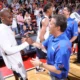 John Calipari and Kobe Bryant shake hands in FIBA international play.