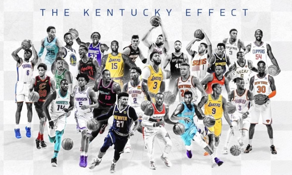 Kentucky graphic featuring Kentucky alum in the NBA