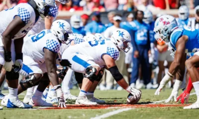 Kentucky Football Offensive lines against Ole Miss in 2022.