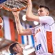 Zvonimir Ivisic dunking in international play.