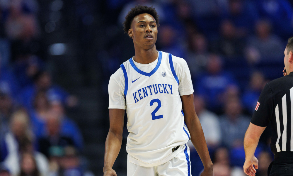 Kentucky Wildcats guard Jaxson Robinson (2) looks towards the bench