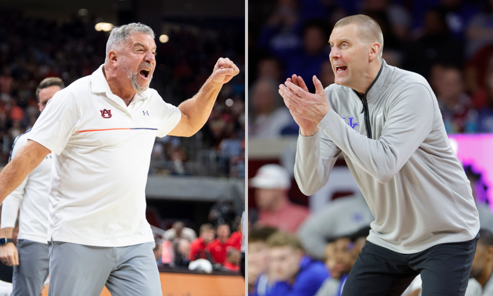 Mark Pope and Bruce Pearl, the Kentucky Wildcats take on the Auburn Tigers in a ranked matchup.