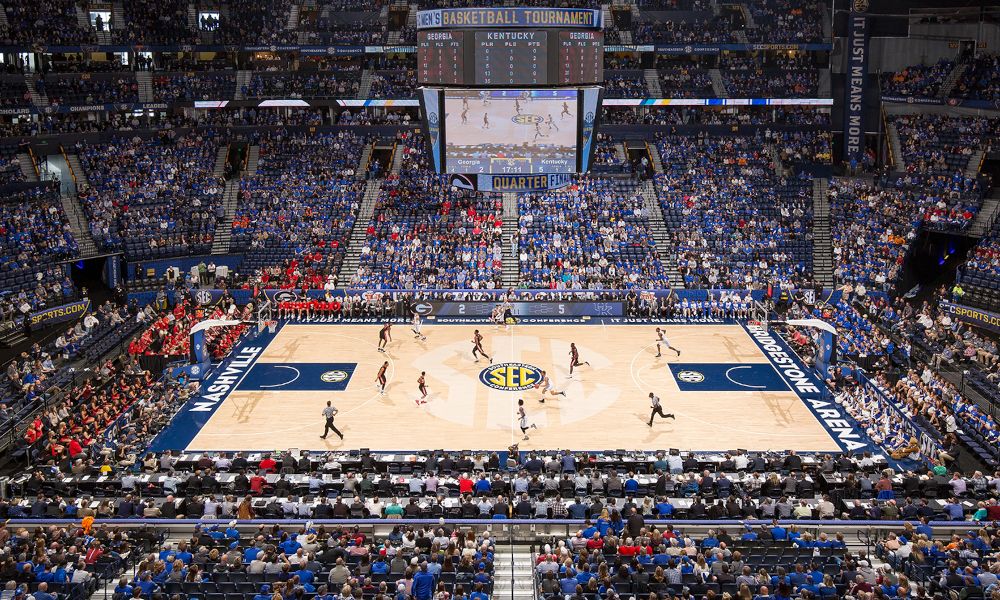 Kentucky Wildcats playing in the SEC Tournament in Nashville