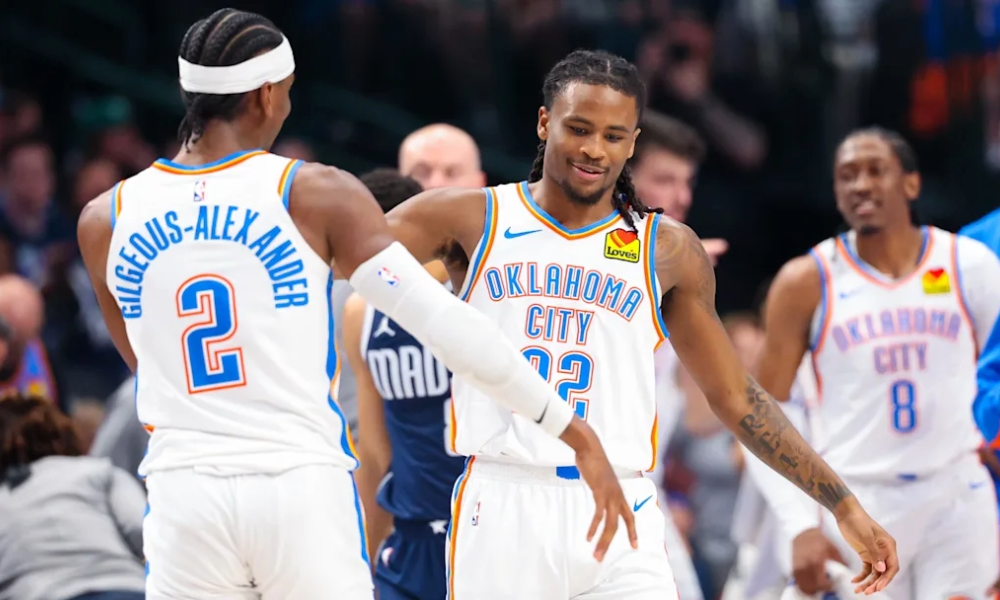 Cason Wallace and Shai Gilgeous-Alexander