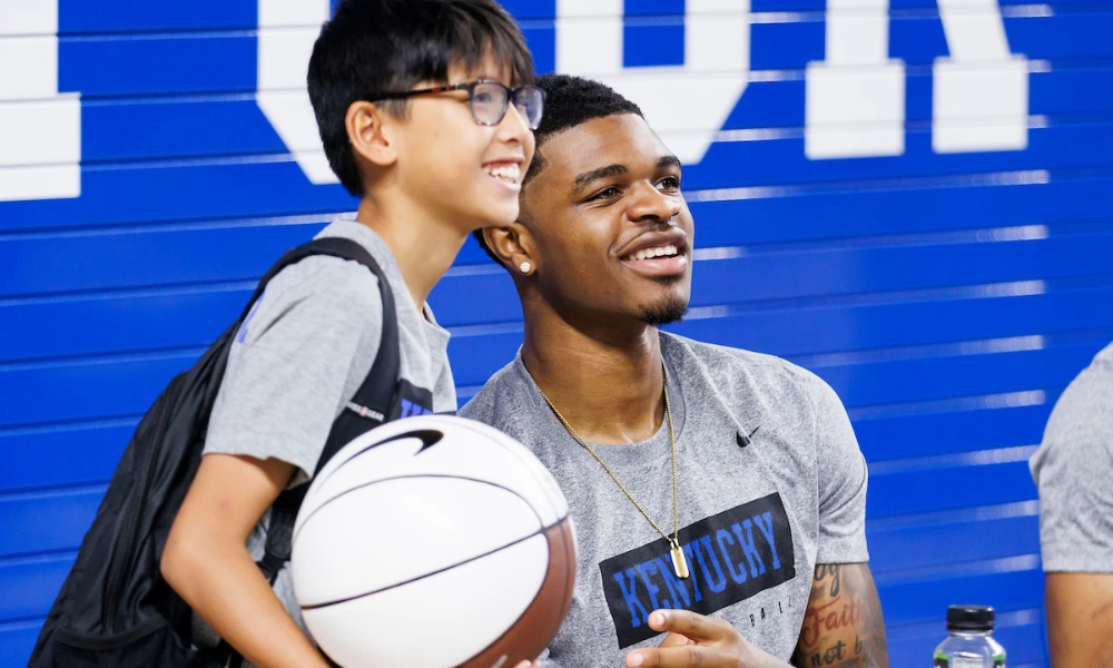 Otega Oweh at Kentucky’s Father/Son camp.