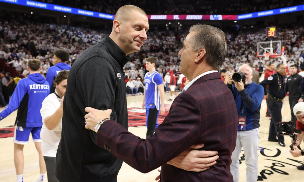 Former Kentucky basketball coach John Calipari seems to respond to Mark Pope, speaking on a roster situation similar to Kentucky's.