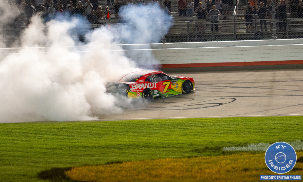 Justin Allgaier passed rookie Brent Crews with 20 laps to go to win the O'Reilly Series race at Nashville — his fourth win of the season. Full recap inside.