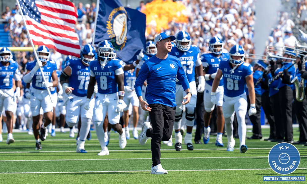 Kentucky coach Will Stein is going viral after urging fans to get rowdy and even jokingly suggesting they “sneak a flask in” against Alabama.